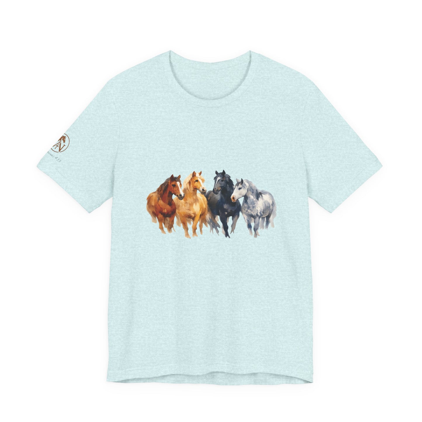 Horse Herd Watercolor Short Sleeve Tee