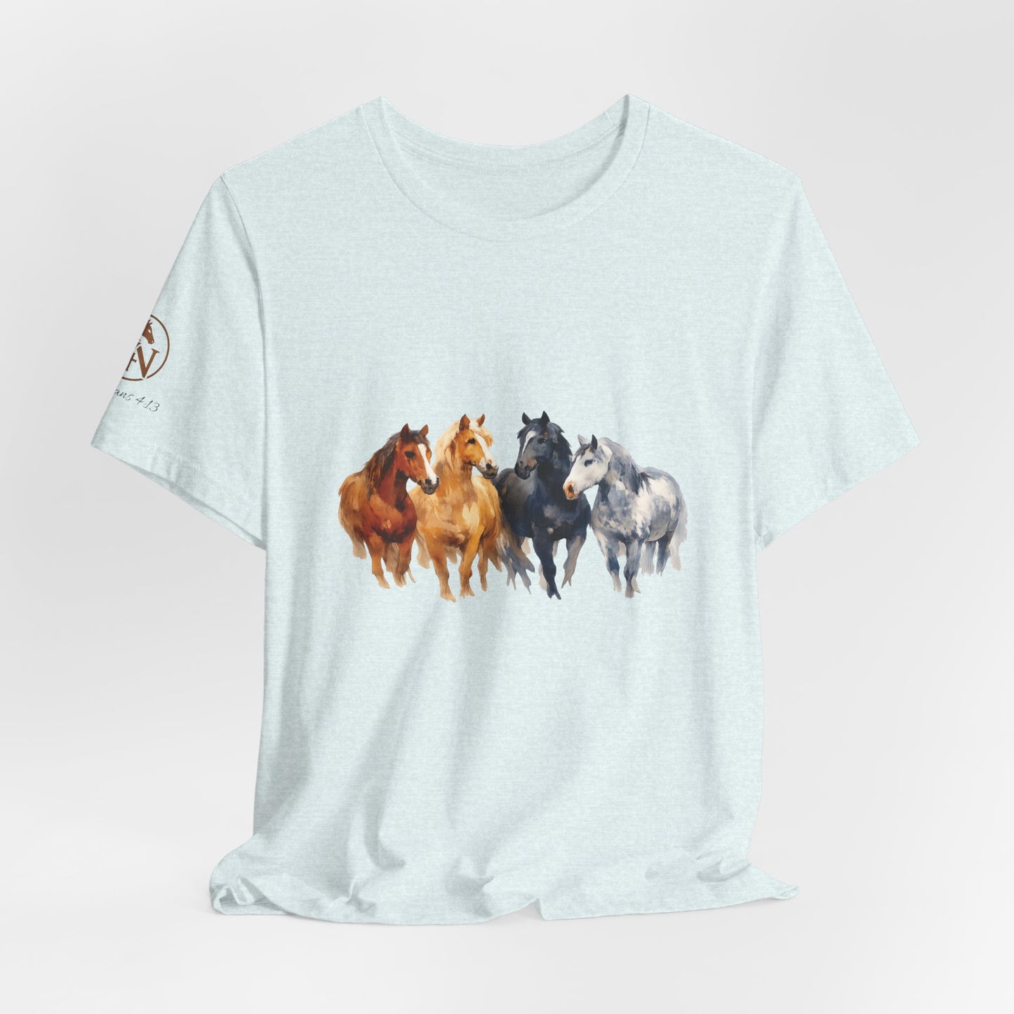 Horse Herd Watercolor Short Sleeve Tee