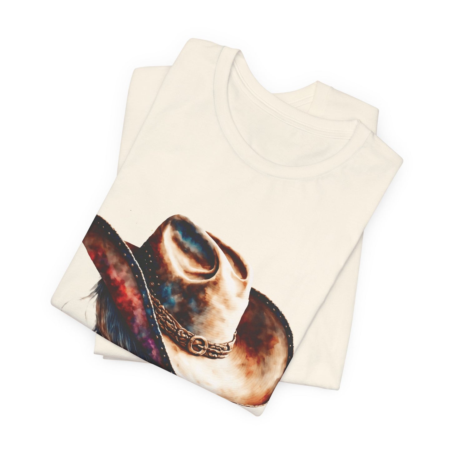 Watercolor Cowgirl Hat Shirt | Western Woman Graphic Tee | Boho Cowgirl Apparel | Rustic Western Style Unisex Shirt