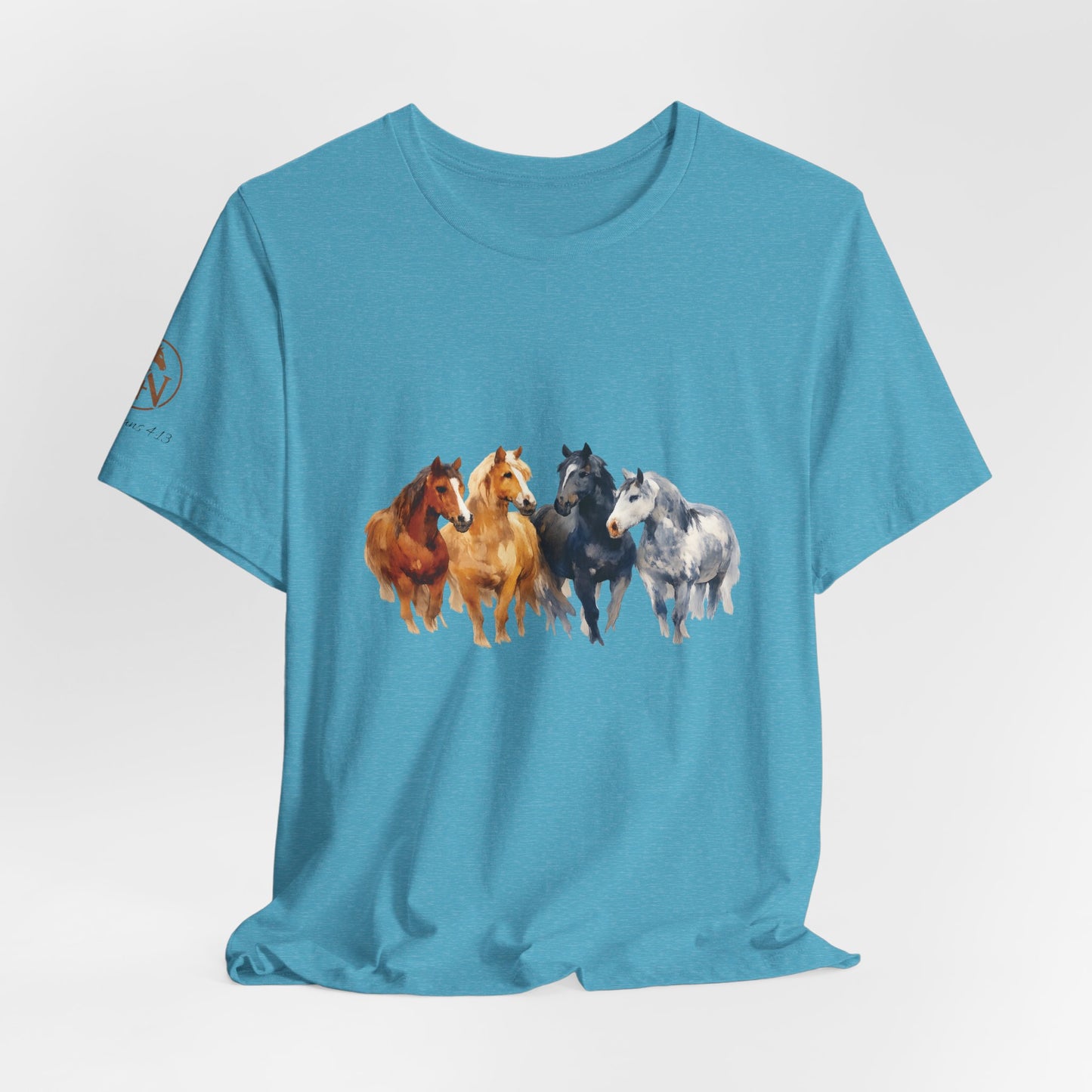 Horse Herd Watercolor Short Sleeve Tee