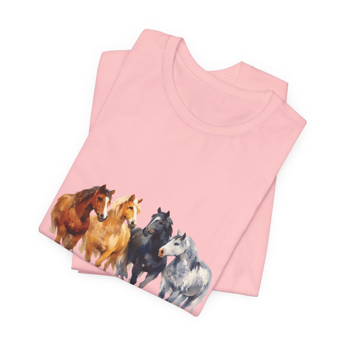 Horse Herd Watercolor Short Sleeve Tee