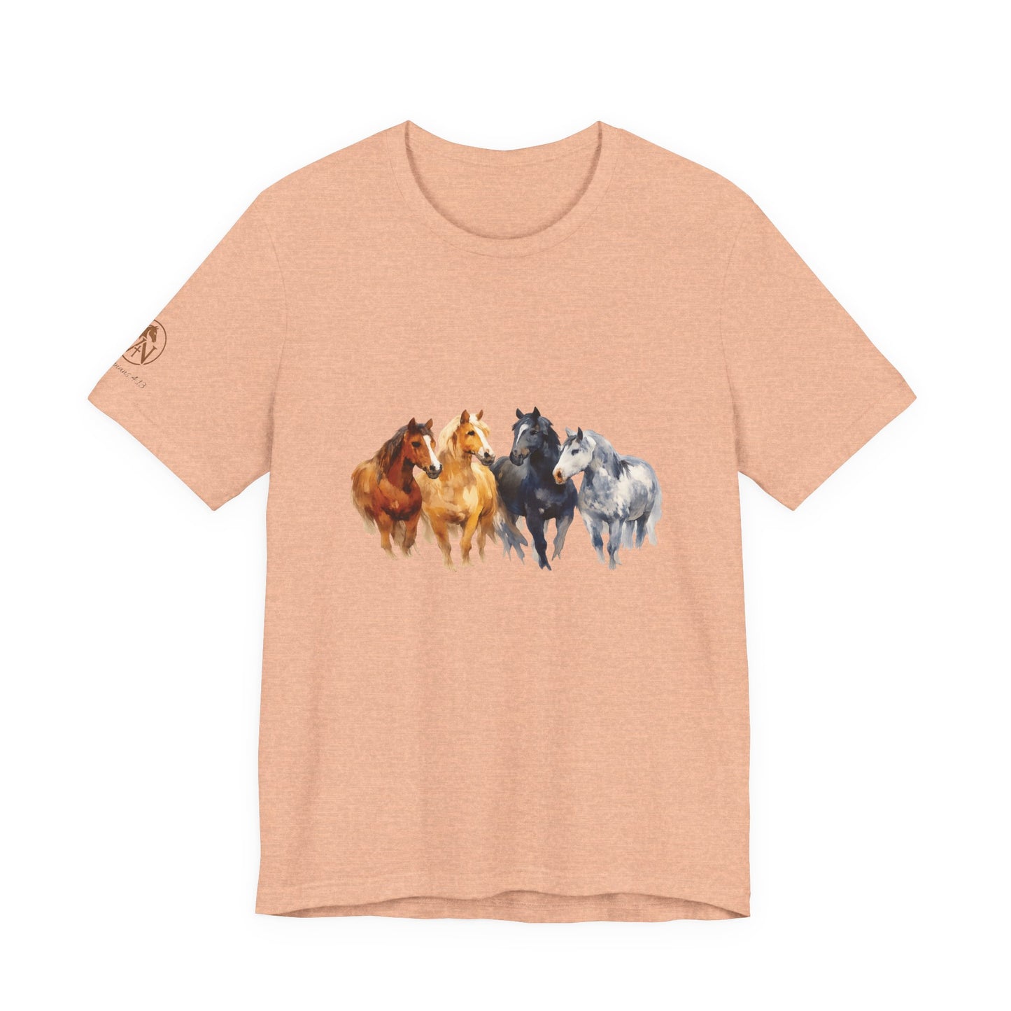 Horse Herd Watercolor Short Sleeve Tee