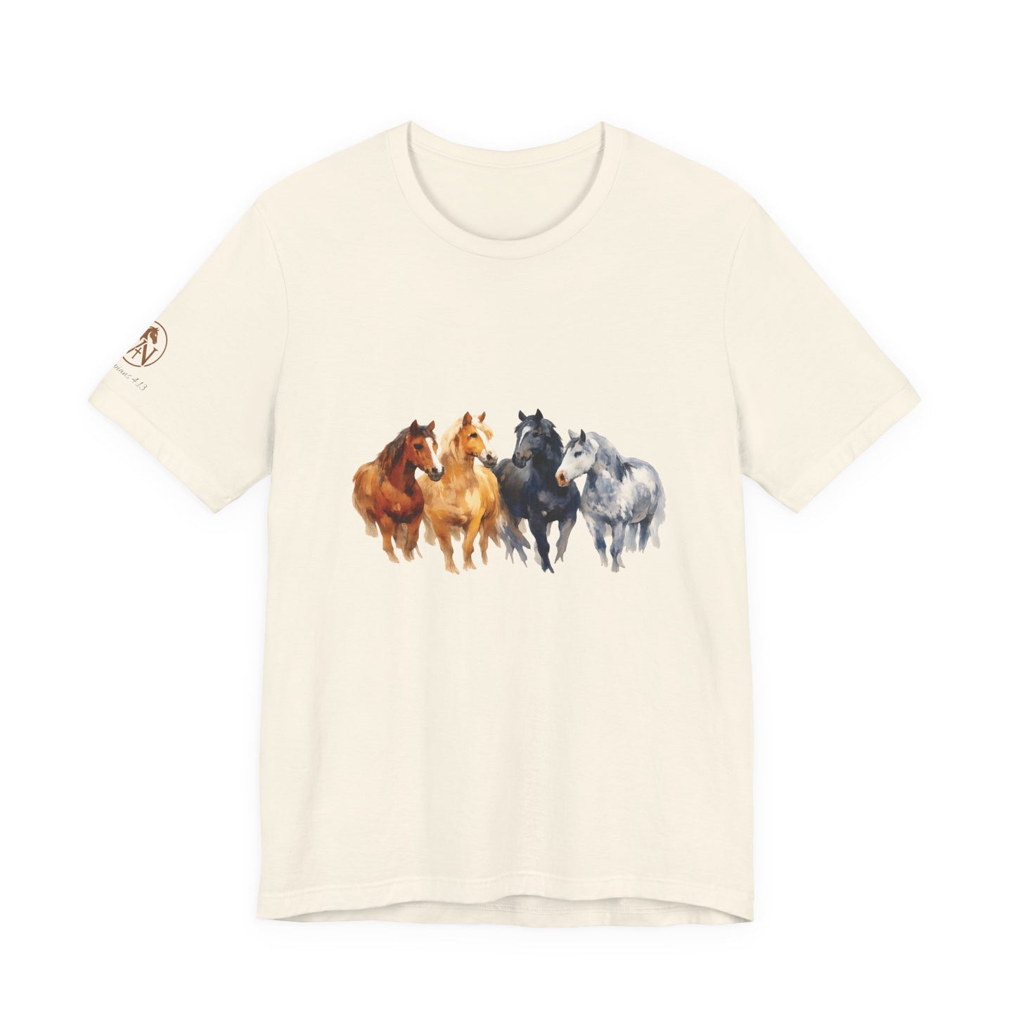 Horse Herd Watercolor Short Sleeve Tee