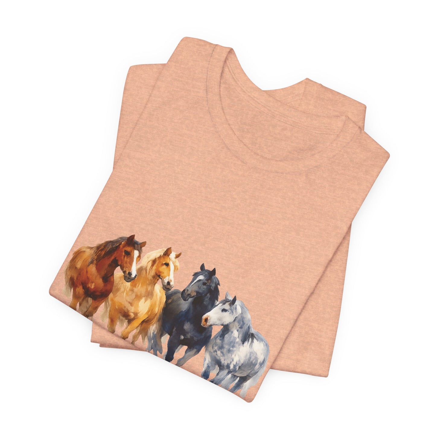 Horse Herd Watercolor Short Sleeve Tee