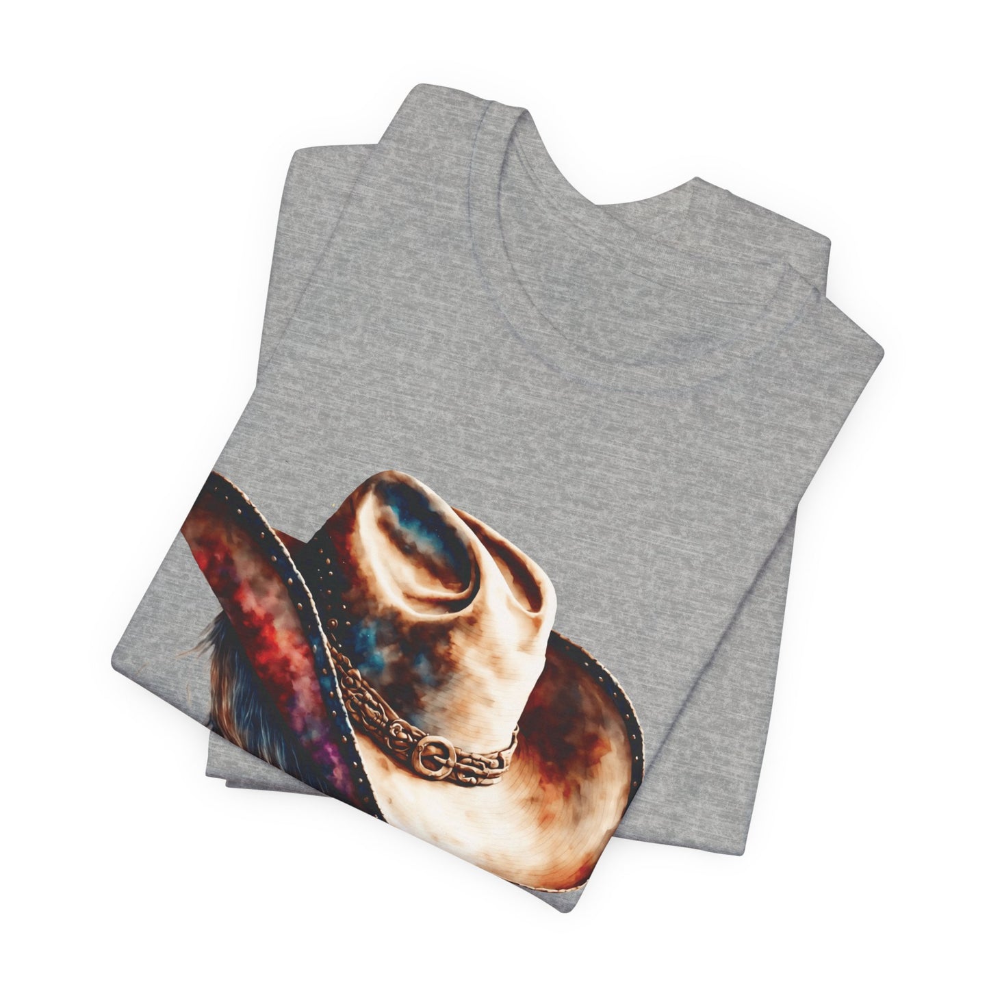 Watercolor Cowgirl Hat Shirt | Western Woman Graphic Tee | Boho Cowgirl Apparel | Rustic Western Style Unisex Shirt