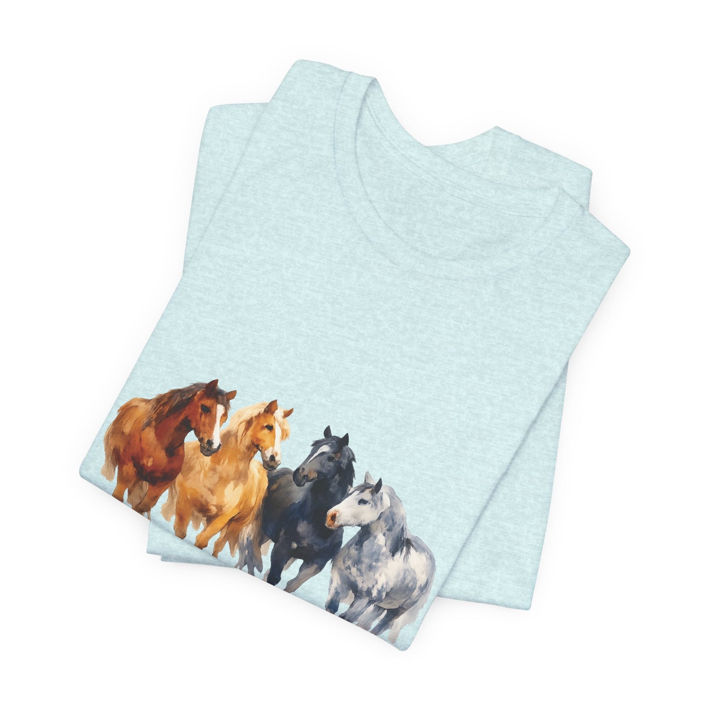 Horse Herd Watercolor Short Sleeve Tee