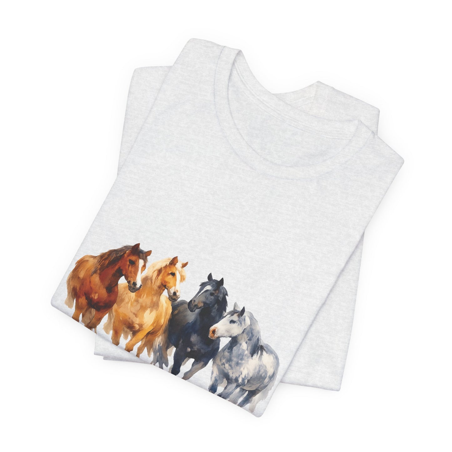 Horse Herd Watercolor Short Sleeve Tee