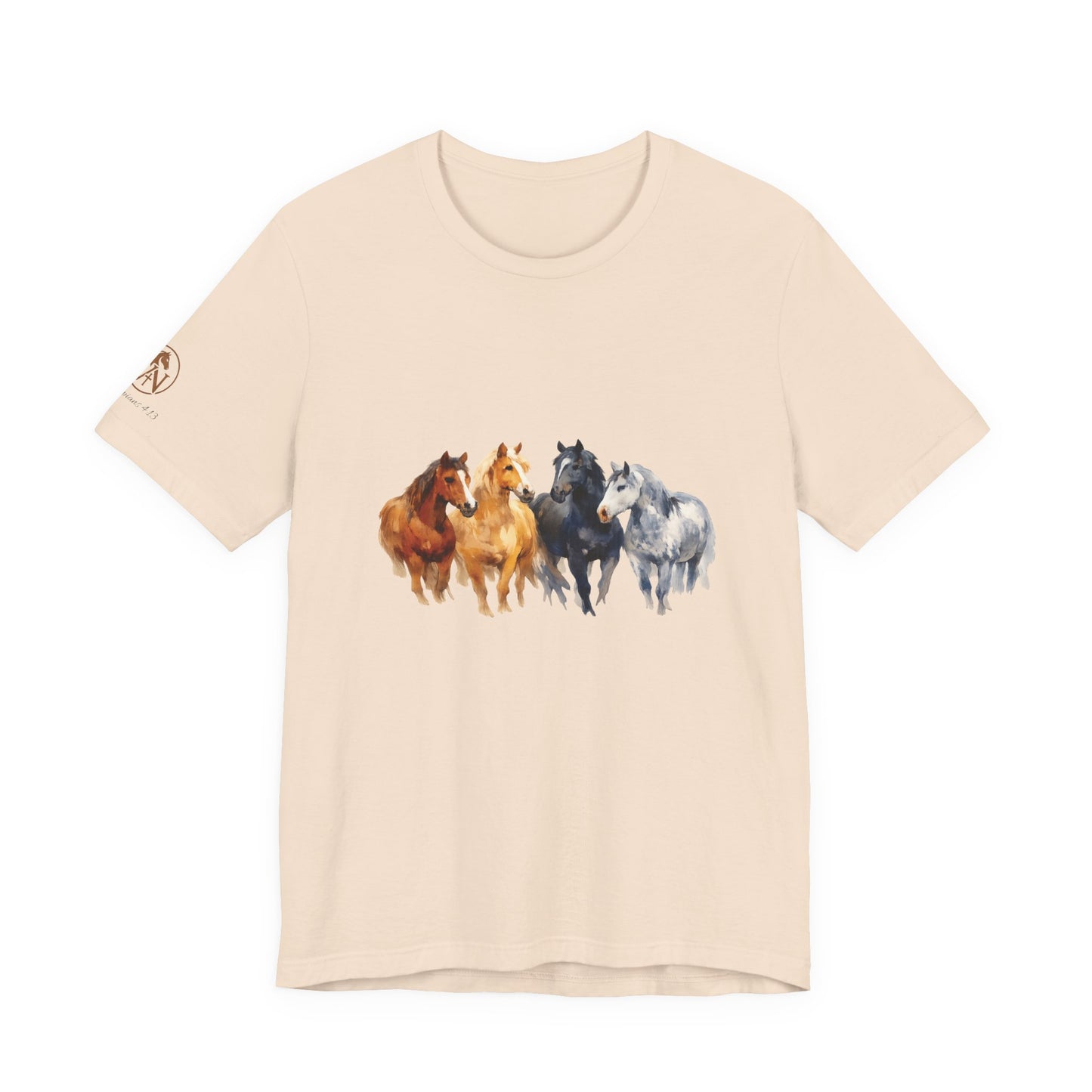 Horse Herd Watercolor Short Sleeve Tee