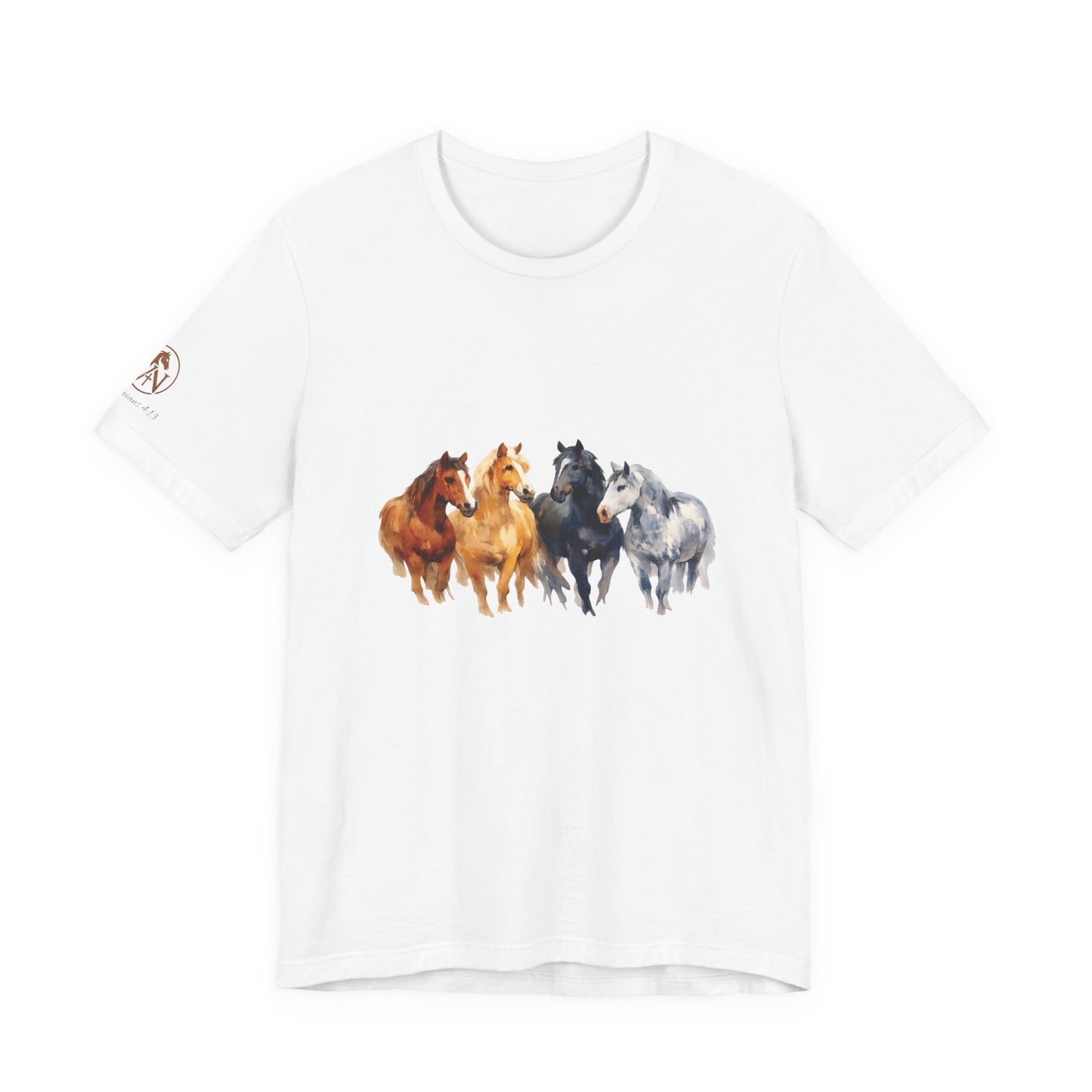 Horse Herd Watercolor Short Sleeve Tee