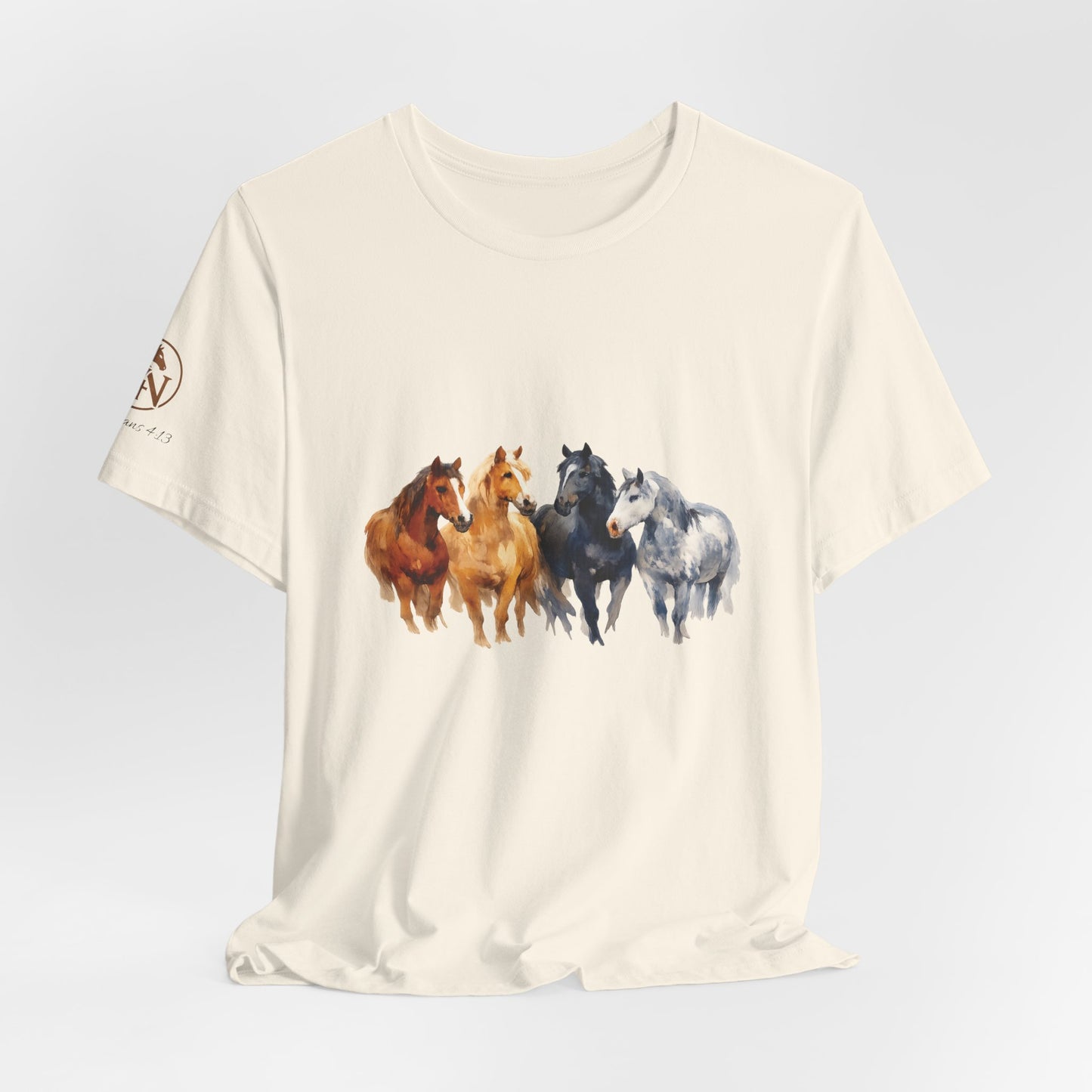 Horse Herd Watercolor Short Sleeve Tee