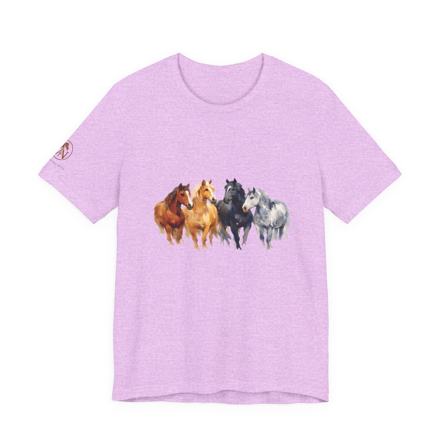 Horse Herd Watercolor Short Sleeve Tee