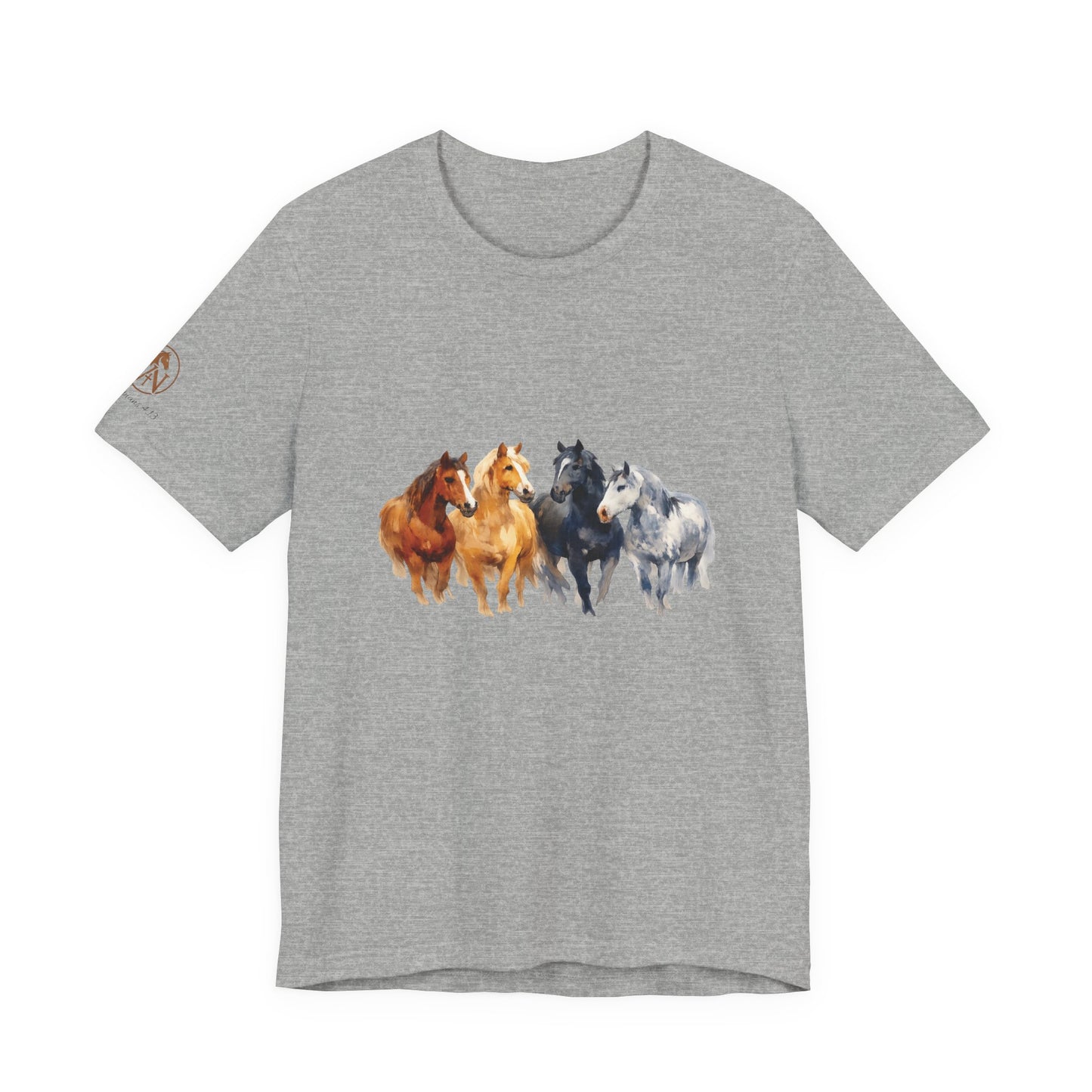 Horse Herd Watercolor Short Sleeve Tee