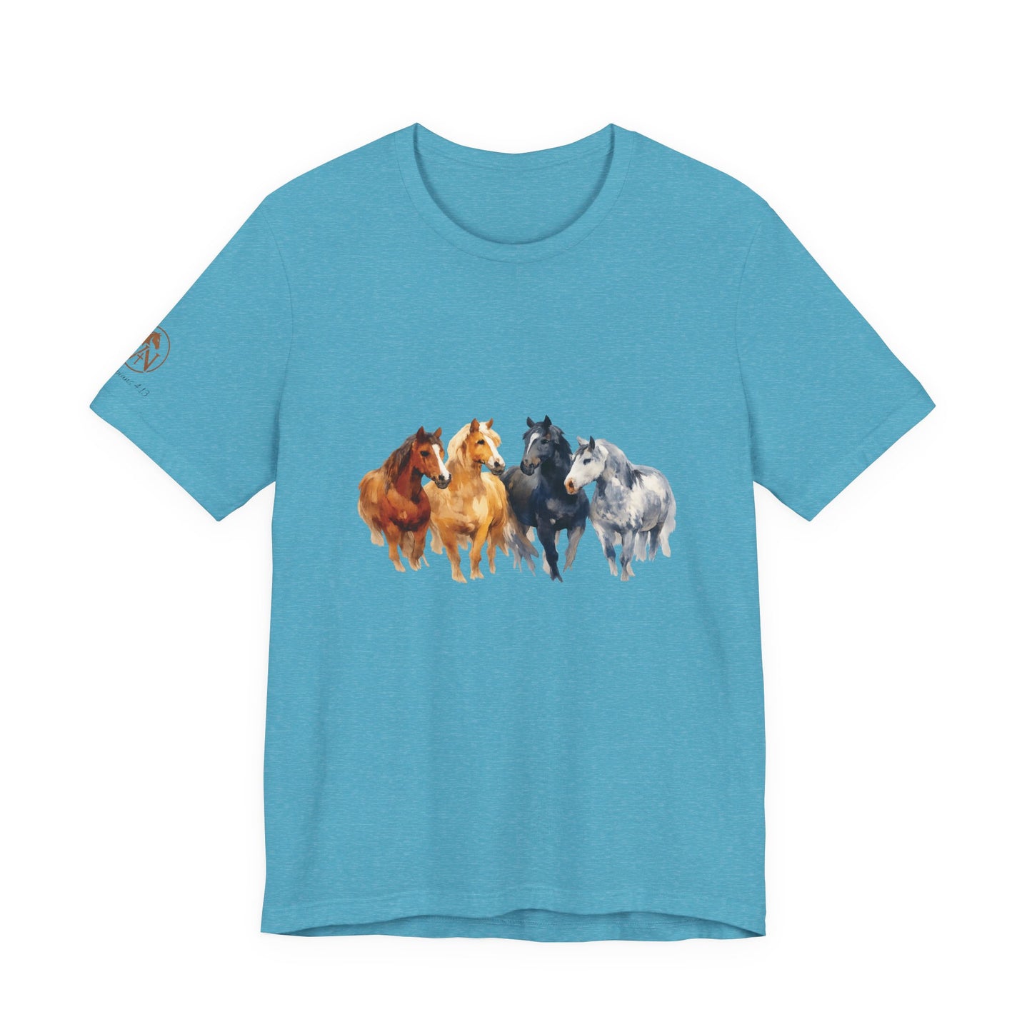 Horse Herd Watercolor Short Sleeve Tee