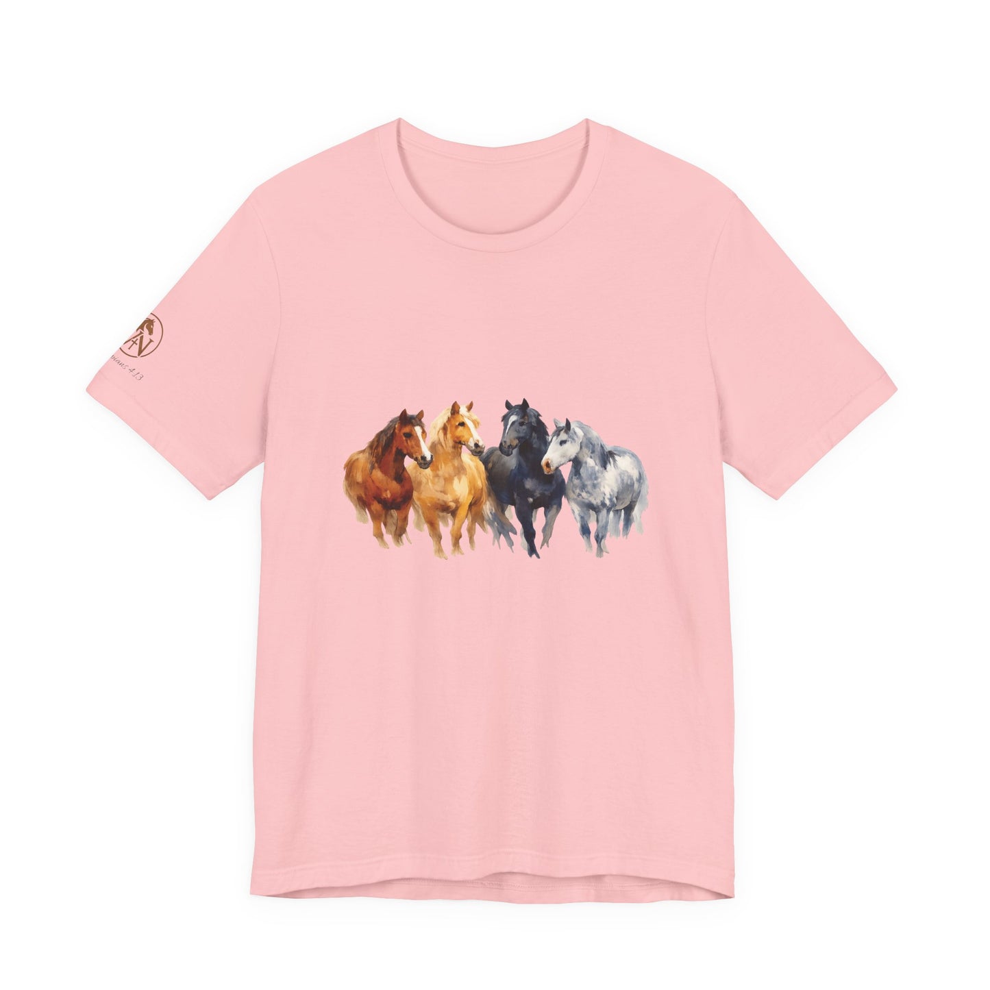 Horse Herd Watercolor Short Sleeve Tee