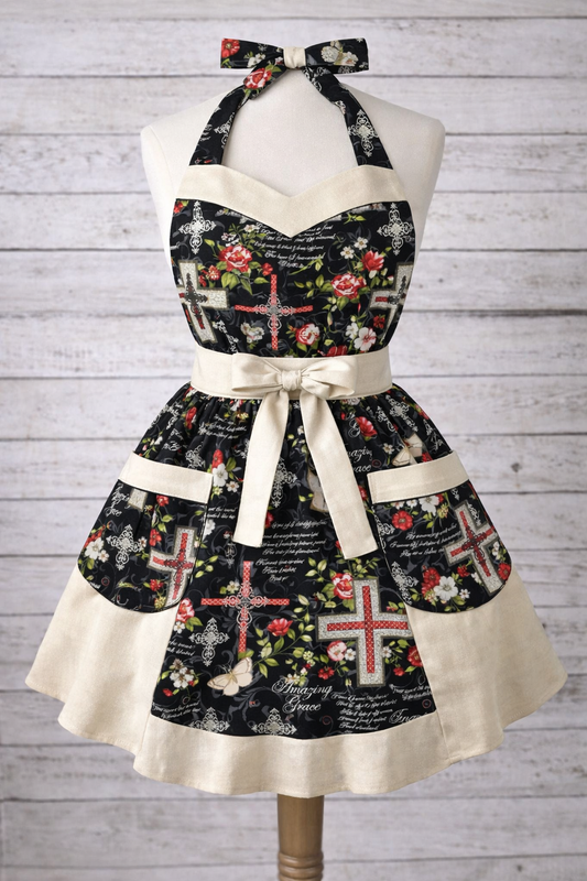 Vintage-Inspired Retro Apron – Handmade Collection Amazing Grace
