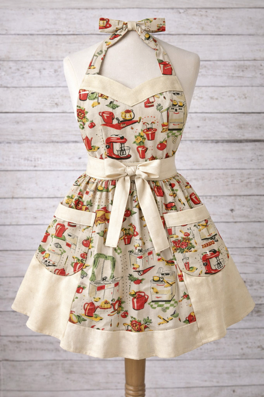 Vintage-Inspired Retro Apron – Handmade Collection Retro Kisch